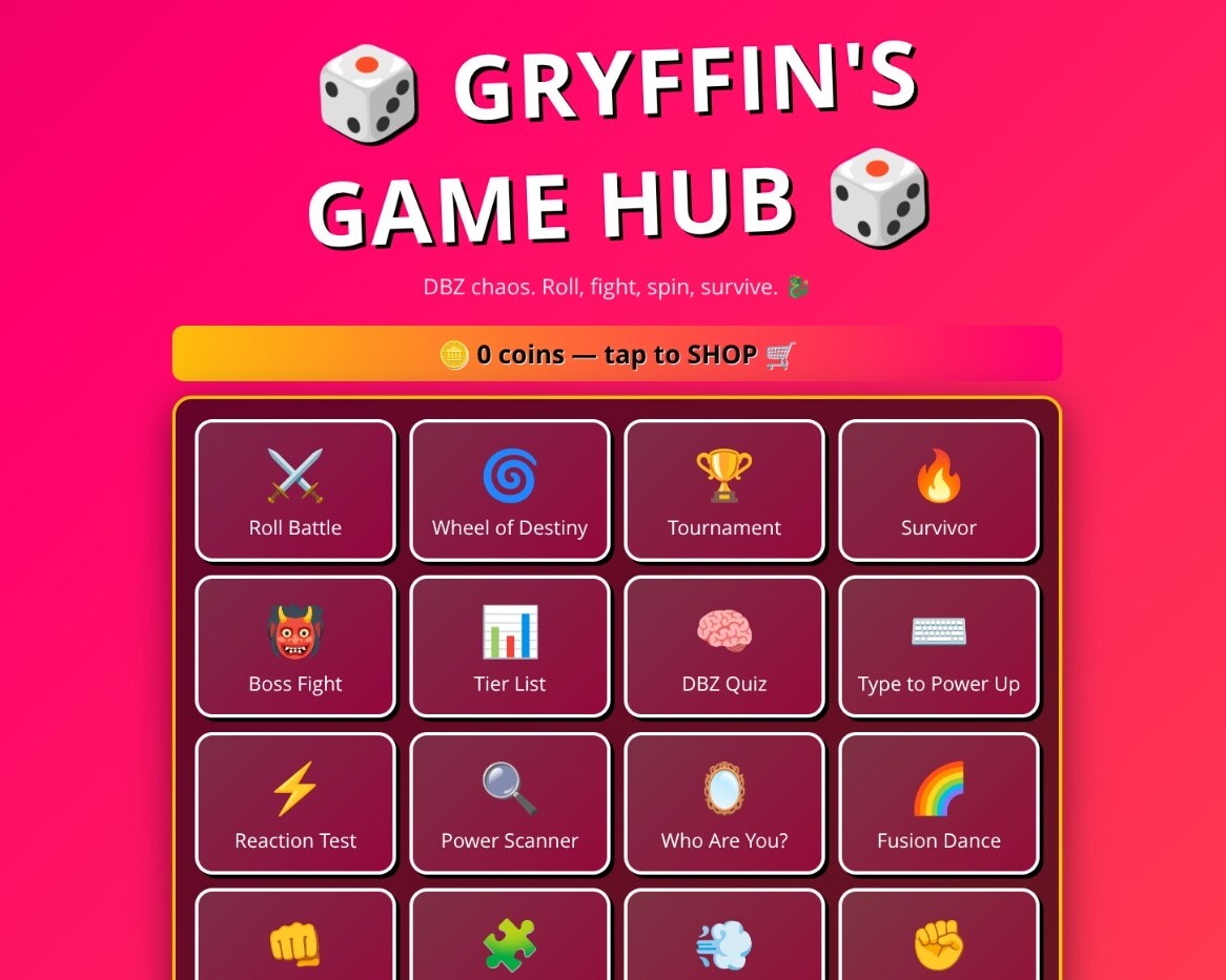 Gryffin's project — gryffins.games