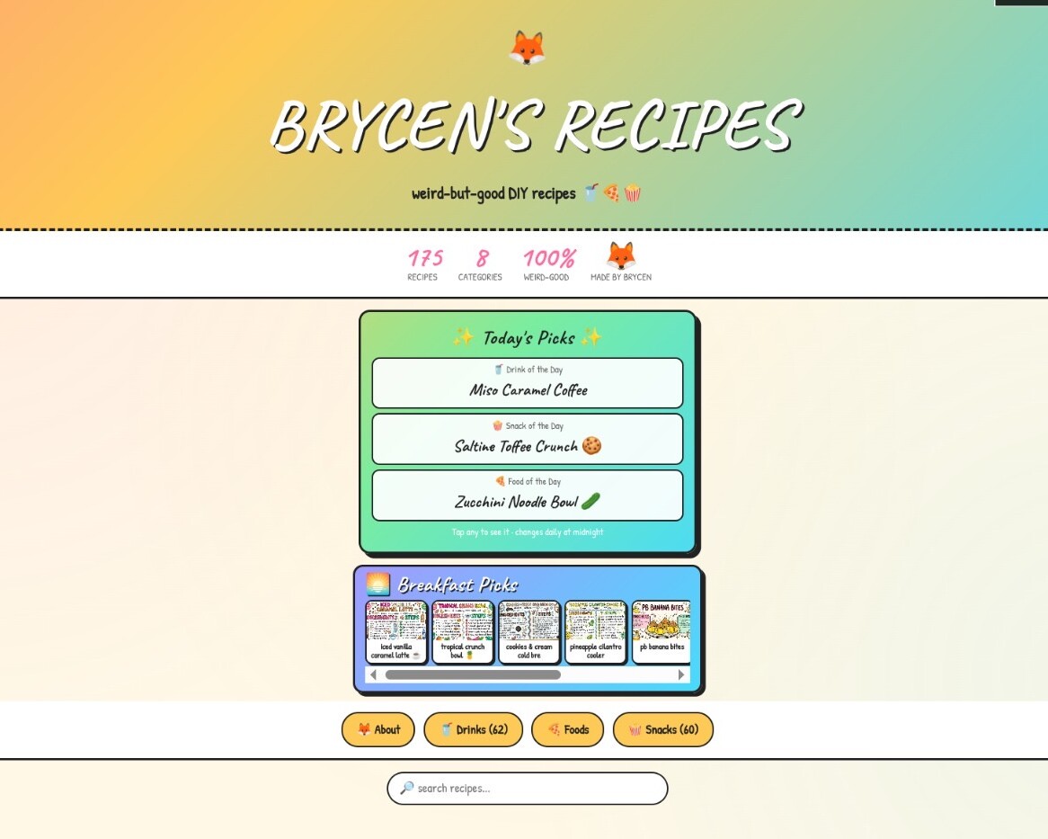 Brycen's project — weirdbutgood.recipes